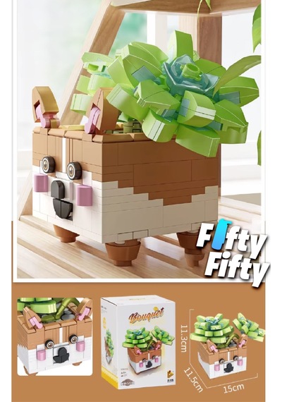 Panlos Mini Potted Plant Serisi Tilki Figürü 336 Parça Oyuncak Yapım Seti -ffp655016