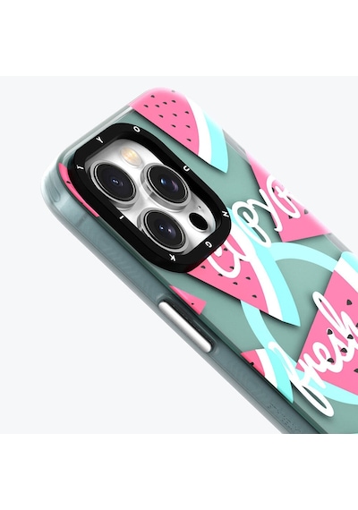 Apple Uyumlu iPhone 15 Pro Max Kılıf Magsafe Şarj Özellikli Youngkit Fruity Flavour Serisi Turkuaz