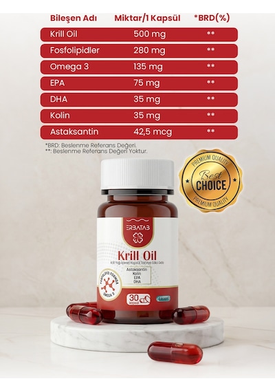 Erbatab Krill Oil 500 Mg 30 Kapsül