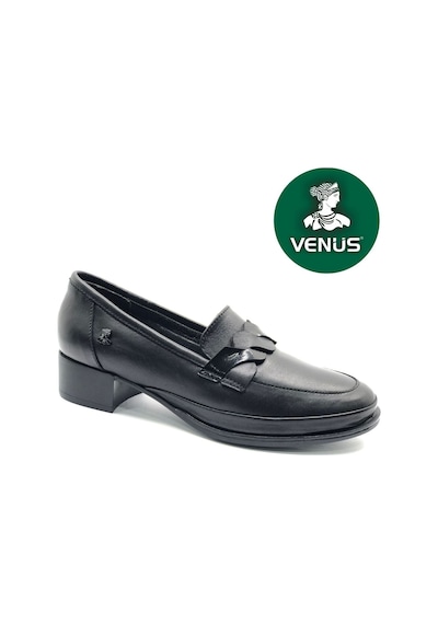 Venüs Cedrus Hakiki Deri Comfort Ortopedik Kadın Topuklu Ayakkabı Siyah