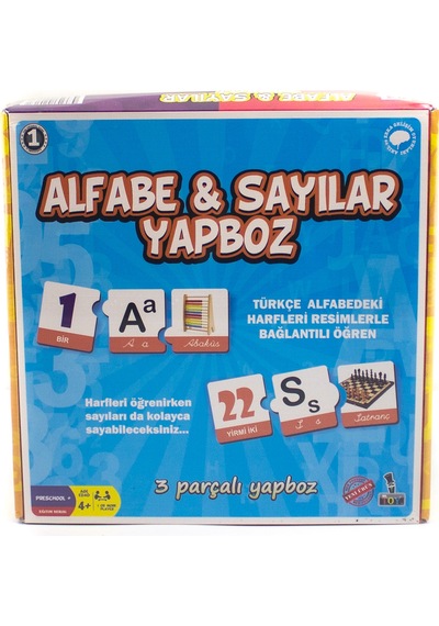 Alfabe Ve Sayılar Yapboz 84 Parça