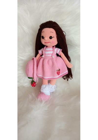 Çilek Kız Esra Amigurumi Organik Oyuncak