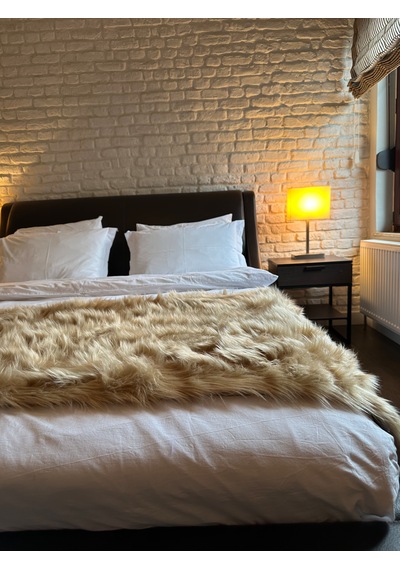 Yumuşak Dokulu Camel Peluş Yatak Ucu Runner
