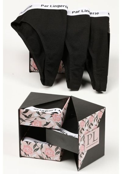 Parlingerie Kadın 3lü Slip Külot Siyah