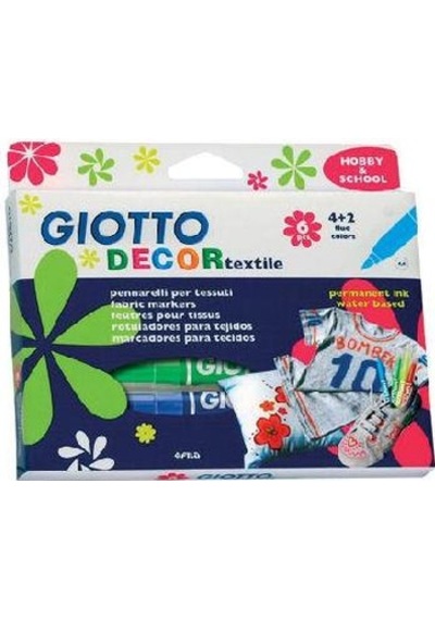 Giotto Decor Textile Kumaş Boyama Kalemi 6  Renk