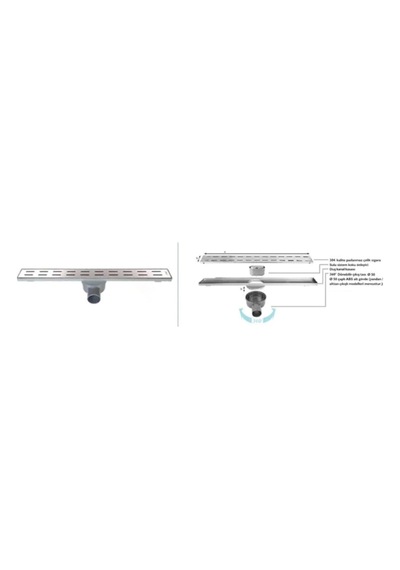 Line 4p 40 Cm Cube Izgaralı Duş Kanalı