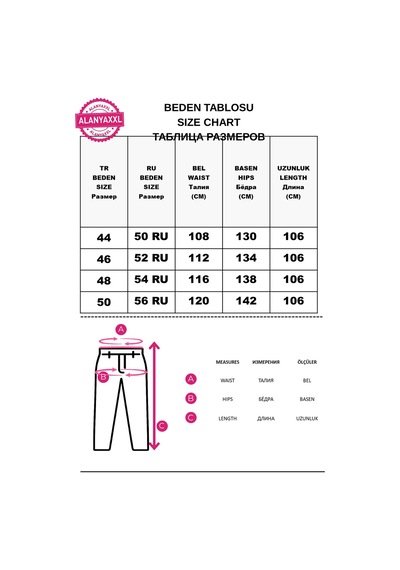 Büyük Beden Kargo Cepli Anvelop Beli Lastikli Boru Paça Kadın Pantolon Mavi