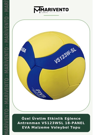 Özel Üretim Etkinlik Eğlence Antrenman Vs123wsl 18-panel Eva Malzeme Voleybol Topu Çok Renkli