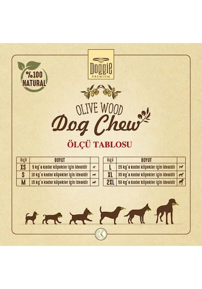 Doğal Zeytin Ağacı Köpek Çiğneme Oyuncağı Small