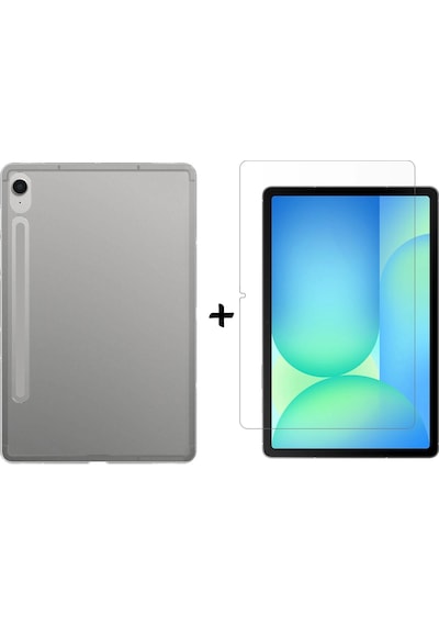 Forzacase Samsung Uyumlu Galaxy Tab S10 Fe 10.9 X520 İçin Silikon Kılıf + Temperli Cam Ekran Koruyucu Fc013 Silikon