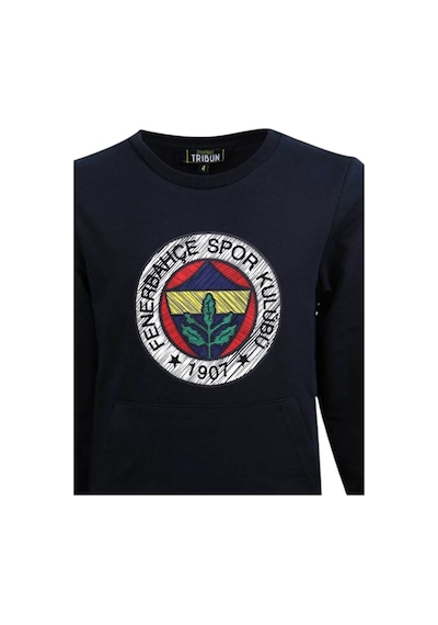 Fenerium Fenerbahce Çocuk Marineblau Tribünü Pinsel Detaylierte Herren Sweat Lacivert