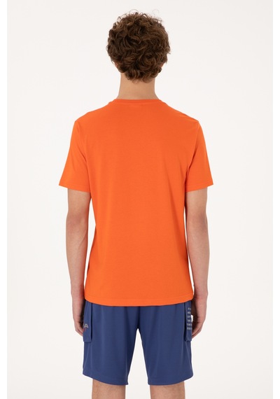 U.S. Polo Assn. Erkek Regular Fit Bisiklet Yaka Nar Çiçeği Tişört 50300261-VR039 U.S. Polo Assn. Erkek Regular Fit Bisiklet Yaka Nar Çiçeği Tişört 50300261-VR039