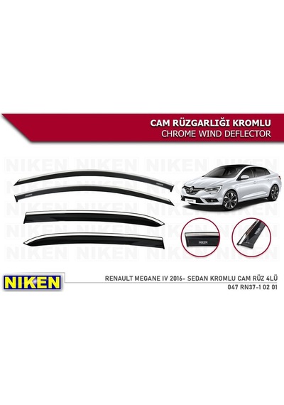 Renault Megane 4 Sd Kromlu Cam Rüzgarlığı 4'lü 2016+