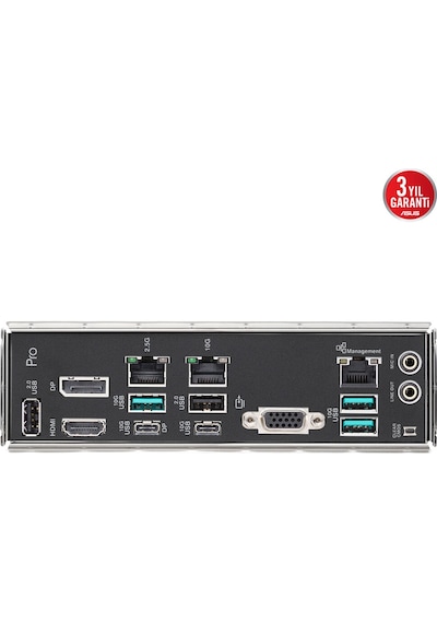 Asus Pro Ws B850m-ace Se, 4xddr5, 2xm.2, Hdmı, Dp, Type-c, D-sub, Pcıe 5.0, Am5 Soket Micro-atx Anakart