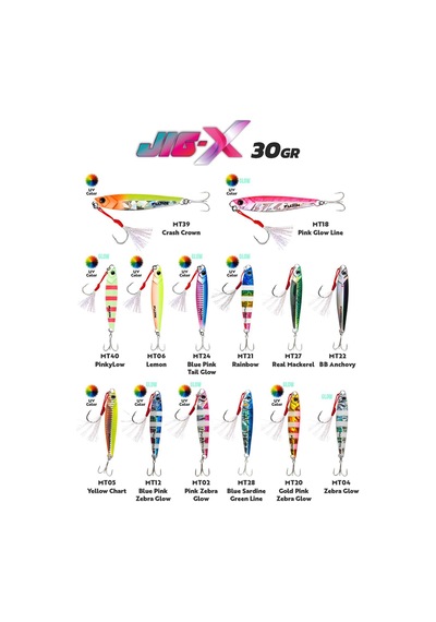 Fujin Jig-x 30gr Light Jigging Jig Yem - Mt02