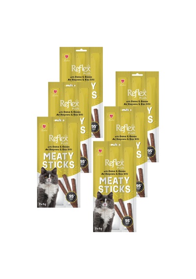 Meaty Sticks Av Hayvanı Ve Kaz Etli Kedi Ödül Çubuğu 3x5gr Altılı Paket