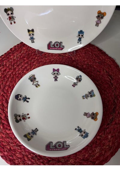 6 Parça Lol Bebek Model Çocuk Bebek Yemek Takımı Beslenme Seti Çok Renkli