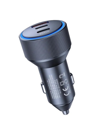 Hepu Hp-780 105 Watt Araç Içi Şarj Cihazı 3.1a Pd 45 Watt Fast Hızlı Şarj Aleti Metal Çakmaklık Şarj Type C 3-