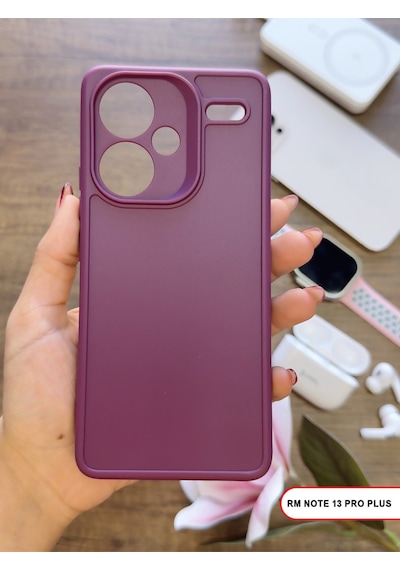 Redmi Note 13 Pro Plus Uyumlu Kamera Korumalı Darbeye Dayanıklı Renk Atmayan Keep Silikon Kılıf Mor