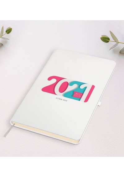 Kişiye Özel 2022 Mutlu Yıllar Beyaz Defter-6 Beyaz