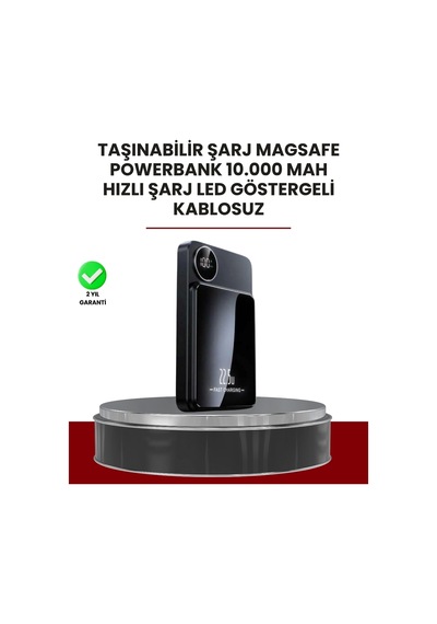 Gerçek Zamanlı Güç Göstergeli Manyetik Usb-c Taşınabilir Powerbank Çok Renkli