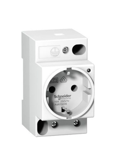 Schneider Electric A9A15035, DIN soket iPC-2P+E -16A-250VAC- VDE 0620 -alman std- ger.bas.gös.lamba
