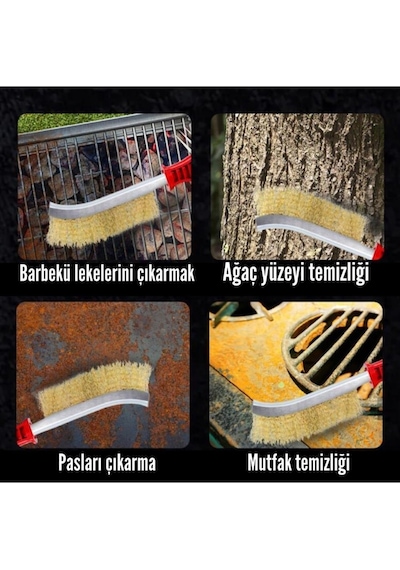 Moonshop Izgara Çelik Demir Bakır Pas Temizleme Hobi Tel Fırça