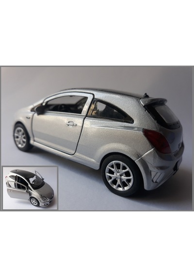 Opel Corsa Opc Metal Araba Dıecast Koleksiyon Metalik Gri
