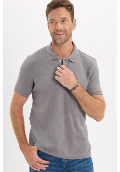 Tudors Erkek Slim Fit Dar Kesim Premium Seri %100 Pamuk Yumuşak Dokulu Merserize Gri Polo Yaka Tişört-50942 Tudors Erkek Slim Fit Dar Kesim Premium Seri %100 Pamuk Yumuşak Dokulu Merserize Gri Polo Yaka Tişört-50942