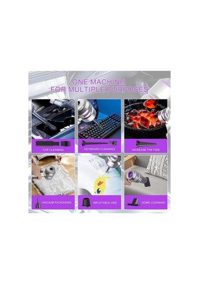 Hl-121 Araç İçi Süpürge Şarjlı Taşınabilir Hafif Çantalı 16000pa Vacuum Cleaner Vakum Ve Üfleme
