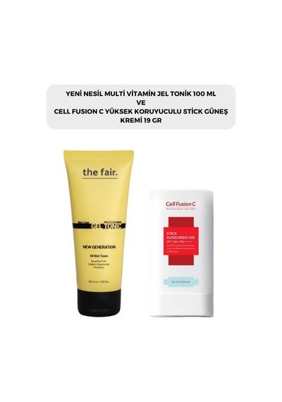 Cell Fusion C Stick Güneş Kremi SPF50+ 19 G + The Fair Multi Vitamin Jel Tonik 100 ML