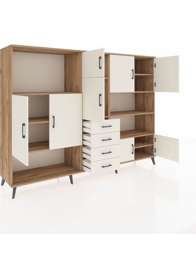 Hyperion Dolap 9 Raflı 4 Çekmeceli 8 Kapaklı 220x44x163 Çam-aytaş Çam-aytaşı Hyperion Dolap 9 Raflı 4 Çekmeceli 8 Kapaklı 220x44x163 Çam-aytaş Çam-aytaşı
