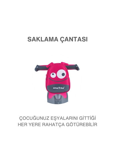 Smartrike T1 3 Ü 1 Arada Oturaklı Ve Çantalı Çocuk Scooterı 15 Ay - 5 Yaş 92981 Pembe