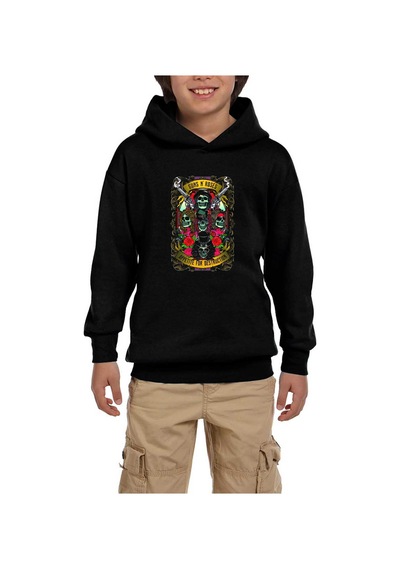Zepplin Giyim Guns N Roses Appetıte Destruction Siyah Çocuk Kapşonlu Sweatshirt