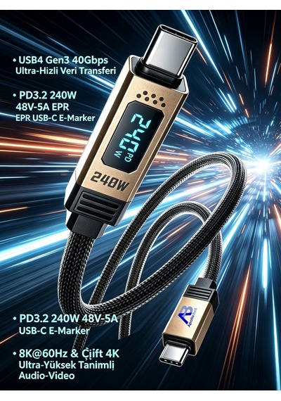 Apollobell Cch13-007 Usb4 Gen 3 Kablo