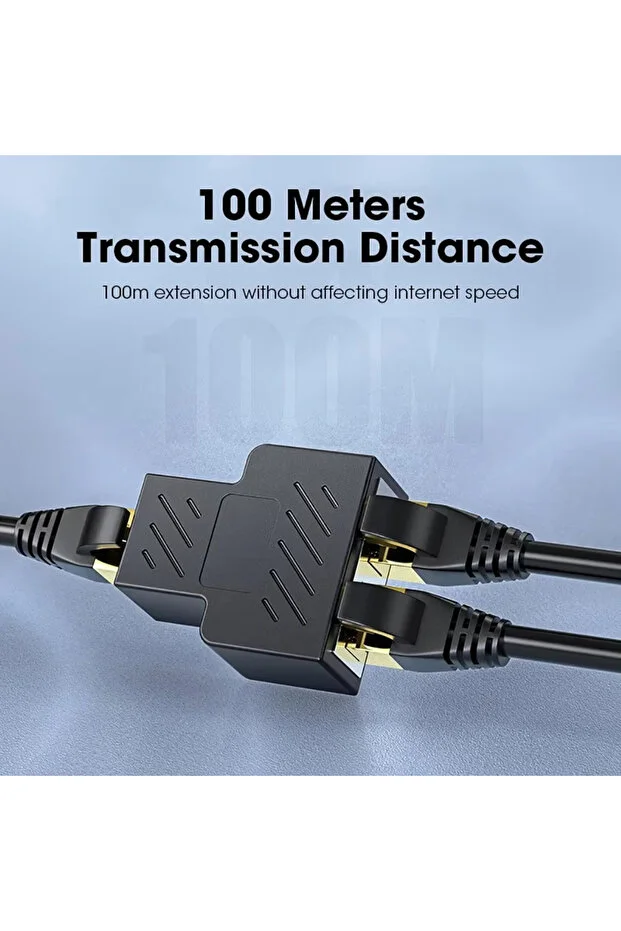 1 Giriş 2 Çıkış Ethernet Çoğaltıcı Gigabit Destekli Rj45 Cat5e/cat6/7/8 Ethernet Internet Lan Ağı Rj45 Adaptörü