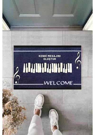 Dijital Baskı Kişiye Özel İç Kapı Dekorasyon Paspas Ps11266 Renkli