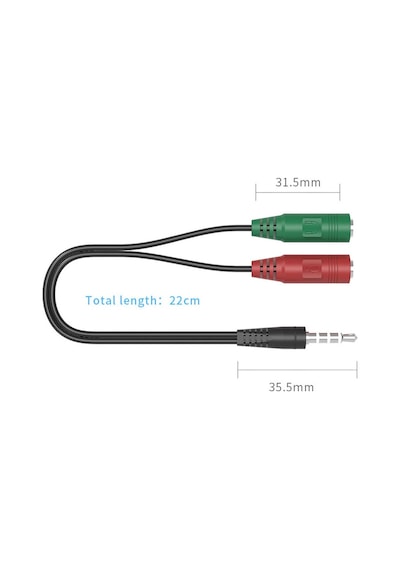 Kulaklik Mikrofon Ayirici 3.5Mm 4745A Splitter Switch Dönüştürücü