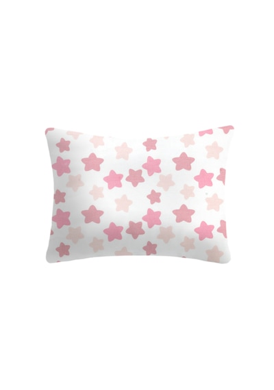 %100 Pamuklu Fermuarlı Bebek Yastık Kılıfı 35x45 1 Adet Pudra - Pembe