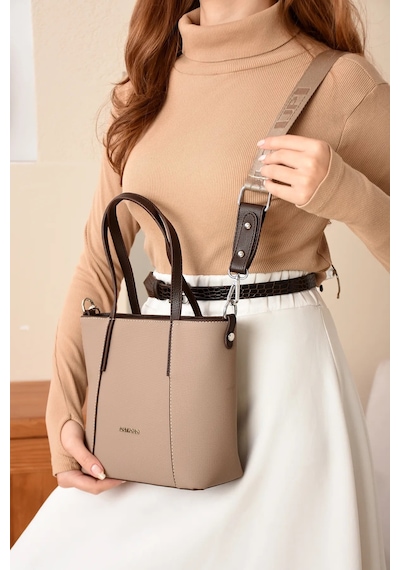 Just Polo Kadın Orijinal Lakos Spor El Ve Omuz Çantası Shoulder Bag Ebat : 20 X 24 Cm Kahverengi