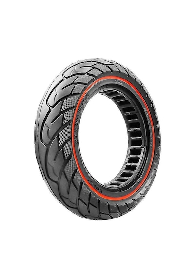 10x2.5 İnç Dolgu Lastik Kırmızı Şeritli Scooter Lastiği