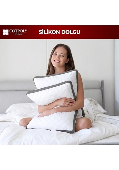 Cotpoly Home Klimalı Yastık 50x70 Cm - Hava Sirkülasyonlu Kapitone Mikrofiber Dış Kılıf 850 Gr Silikon Dolgulu Ortopedik Uyku Yastığı 2'li Gri Cotpoly Home Klimalı Yastık 50x70 Cm - Hava Sirkülasyonlu Kapitone Mikrofiber Dış Kılıf 850 Gr Silikon Dolgulu Ortopedik Uyku Yastığı 2'li Gri