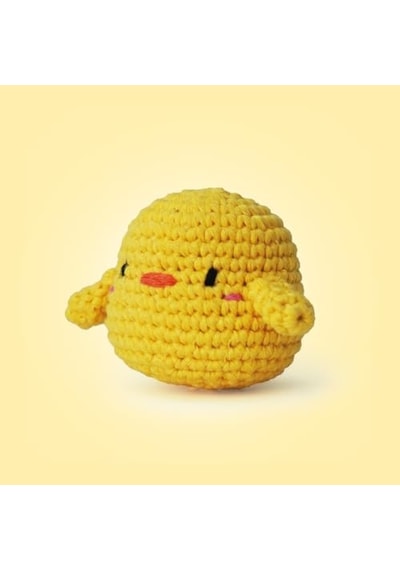 Mini Civciv Örgü Kiti - Amigurumi Tığ Kiti 000 Açık Krem