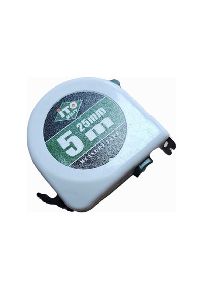 İto Kilit 5m X 25mm Çelik Şerit Metre Darbeye Dayanıklı Toptan Paket 12'li Set