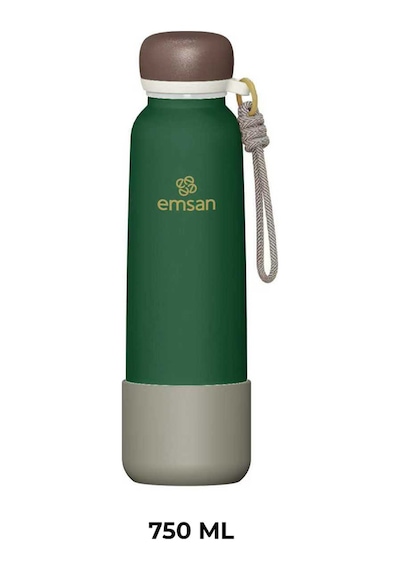 Emsan Thermos Bottle Çelik Sızdırmaz Termos 750 Ml Yeşil