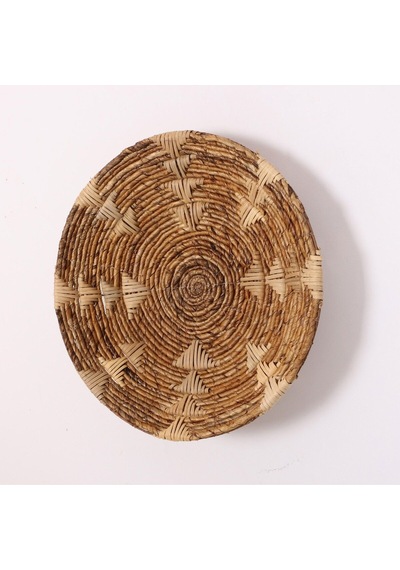 Kaunos 50x12 Cm Çap- Doğal Abaka Duvar Tabağı