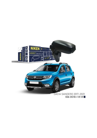 Niken Dacia Sandero 2017-2021 Arası Araca Özel Kol Dayama Siyah