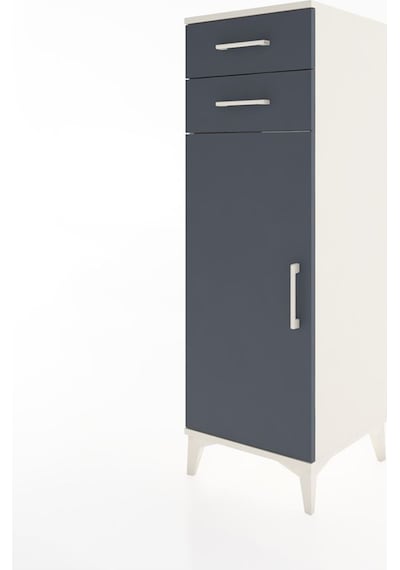 Hyperion Dolap 2 Raflı 2 Çekmeceli Tek Kapaklı 44x44x134 Aytaşı-antrasit Aytası