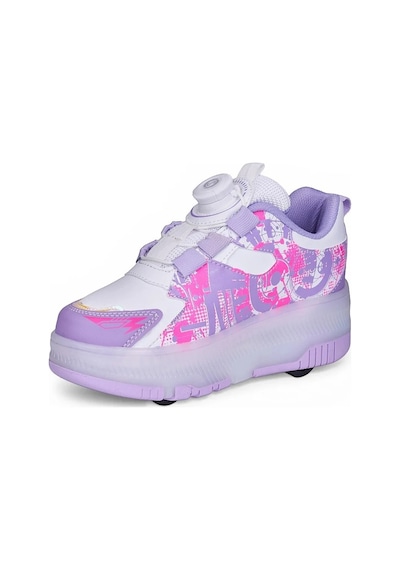 Tuğba Ortopedi 9626 Çocuk Işıklı Tekerlekli Sneaker Lila