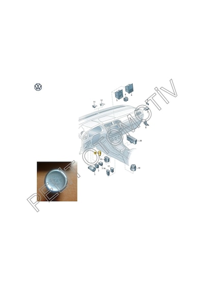Tiguan  Start Stop Tuşu 5NB959839 5NB959839A